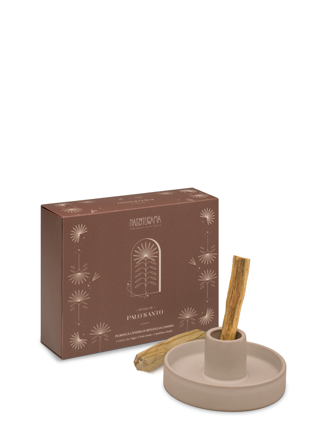 Nasoterapia Rituale Palo Santo Kit 2 Legni+piattino