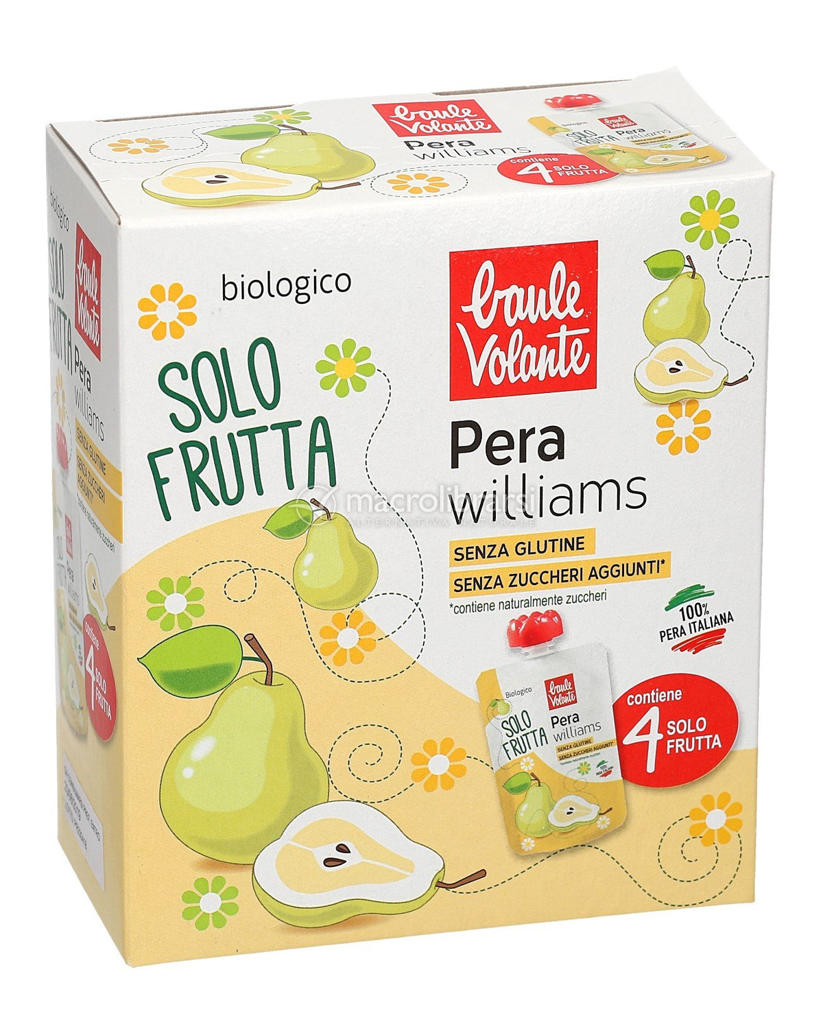 Baule Volante Solo Frutta Pera Williams 4 X 100 g