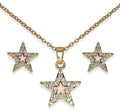 Sanico Bjs019 Parure Crystal Star Gold Plated