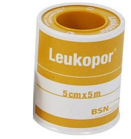 Essity Italy Cerotto In Rocchetto Leukopor Ipoallergenico Tessuto Non Tessuto Bianco 5X500 Cm