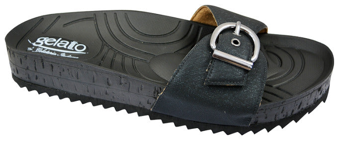 Gelateria International Ciabatta Woodstock Metallic Black 41/42