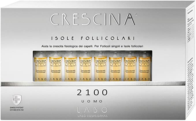 Crescina Rapid-Intensive Isole Follicolari 2100 Uomo Tc 10+10 Fiale 3,5 Ml