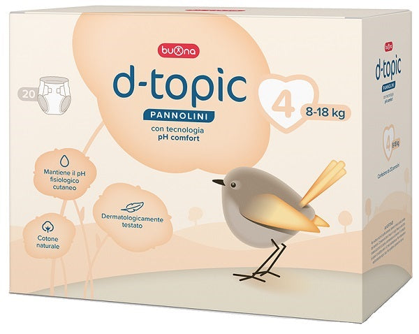 Buona Spa Societa' Benefit D-Topic Pannolini Taglia 4 20 Pezzi
