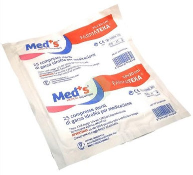 Farmac-zabban Garza Compressa Meds Farmatexa Idrofila 12/8 20X20Cm 25 Pezzi
