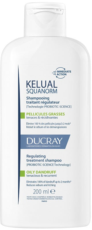 Ducray Kelual Squanorm Shampoo Anti Forfora Grassa 200 Ml