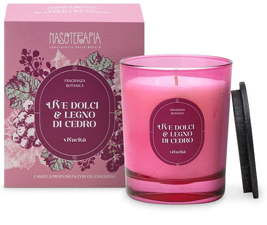 Hp Italia Nasoterapia Candela Uve Dolci e Legno di Cedro 180 g