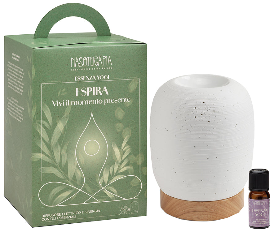 Nasoterapia Essenza Yogi Espira Vivi il Momento Presente Kitcon Diffusore Elettrico e Sinergia con Oli Essenziali 5 ml