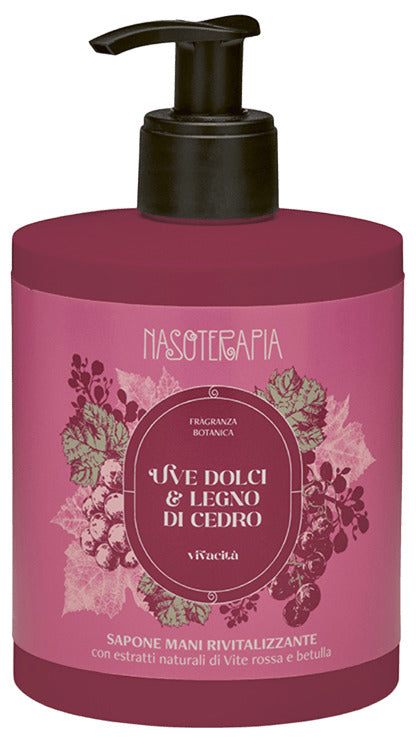 Nasoterapia Fragranza Botanica Sapone Mani Rivitalizzante Uve Dolci & Legno di Cedro 500 ml