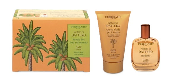 L'erbolario Nettare di Dattero Beauty Box Oasi Nel Deserto 1 Crema Fluida Corpo 75 g + 1 Profumo 27 g Edizione Limitata
