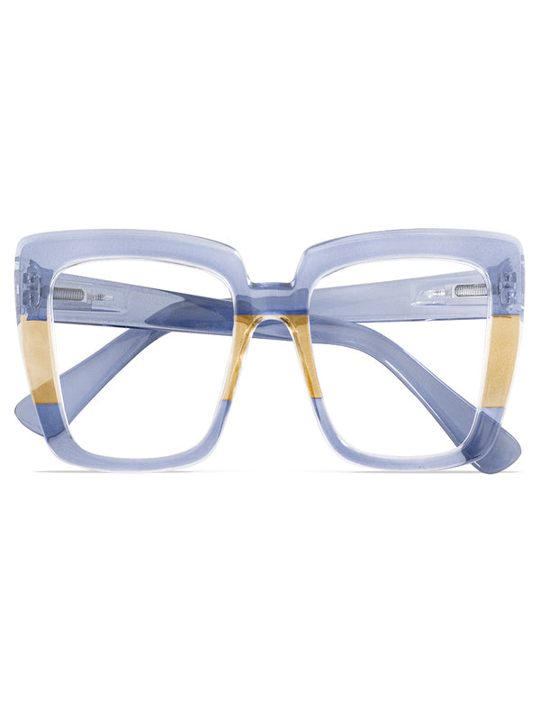 Mast Industria Italiana Occhiale Da Lettura Premontato Twins Gold Mousse Azzurro/Giallo +1,50