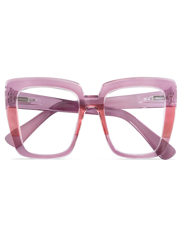 Mast Industria Italiana Occhiale Da Lettura Premontato Twins Gold Mousse Viola/Rosa+3,00