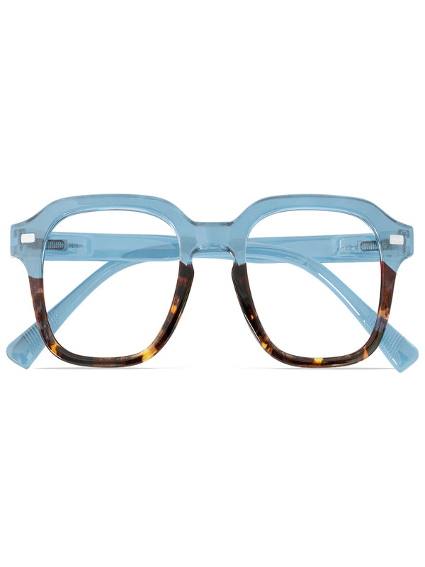 Mast Industria Italiana Occhiale Da Lettura Premontato Twins Silver Pancake Azzurro/Demi +2,00
