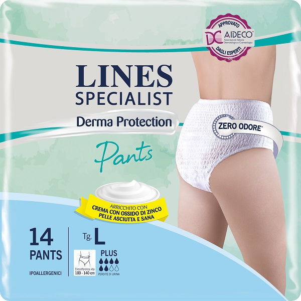 Fater Pannolone Per Incontinenza Lines Specialist Derma Pants Plusl 14 Pezzi