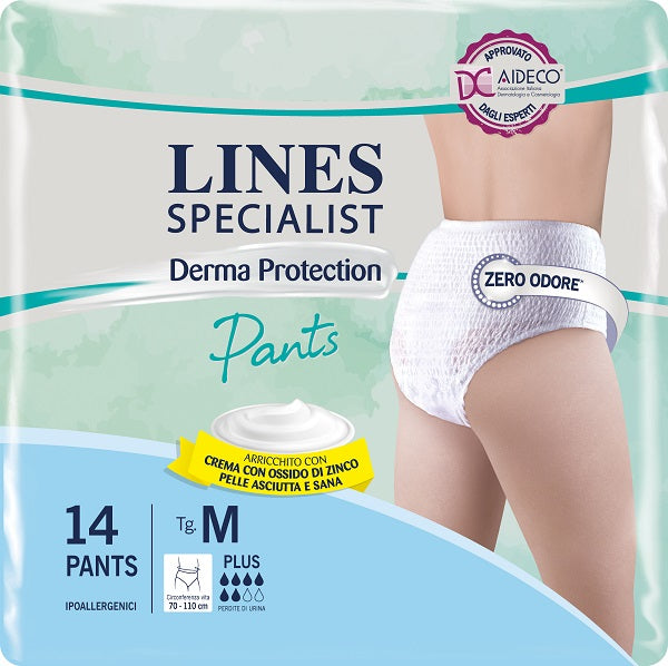 Fater Pannolone Per Incontinenza Lines Specialist Derma Pants Plusm 14 Pezzi
