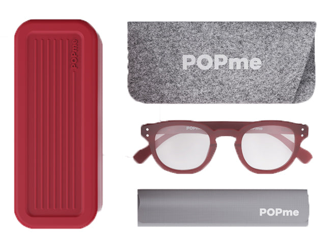 POPme Glasses Cherry Red +3