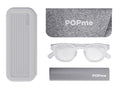 POPme Glasses Ice White +3