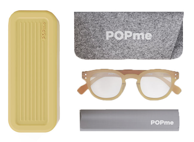 POPme Glasses Yellow Peach +3