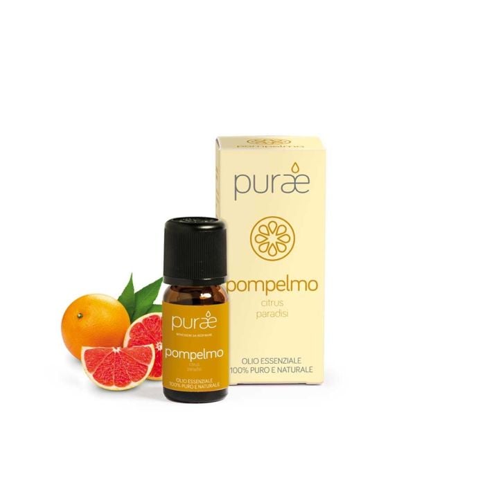 Purae Purae Olio Essenziale Pompelmo Bio Citrus Paradisi Pericarpi 10 ml