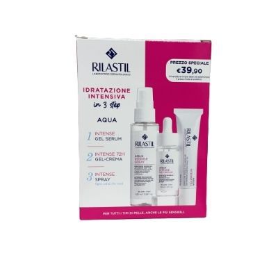 Rilastil Aqua Intense Kit 1 Aqua Intense 72H 40 Ml + 1 Aquaintense Gel Serum 30 Ml + 1 Aqua Intense Spray 100 Ml