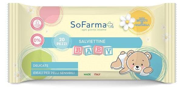 So.Farma.Morra Sofarmapiu' Salviettine Baby Camomilla 20 Pezzi