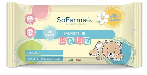 So.Farma.Morra Sofarmapiu' Salviettine Baby Camomilla 20 Pezzi