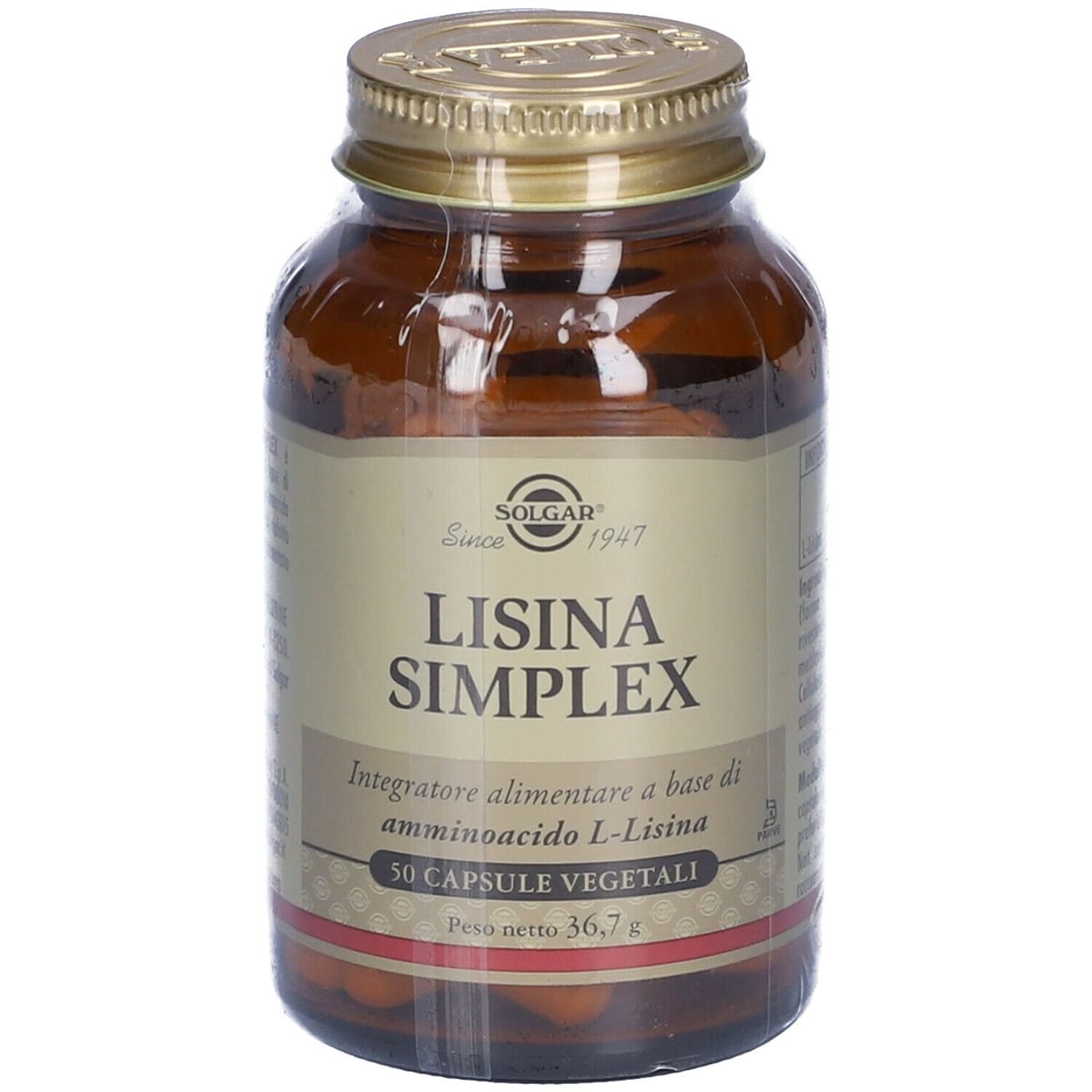 Solgar Lisina Simplex 50 Capsule Vegetali