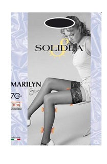 Solidea Marilyn 70 Calza Autoreggente Sheer Nero 2-M