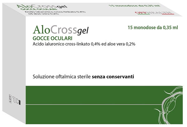 Offhealth Soluzione Oftalmica Lubrificante A Base Di Acido Ialuronicosale Sodico Cross Linkato 0,20% Alocross 15 Oftioli